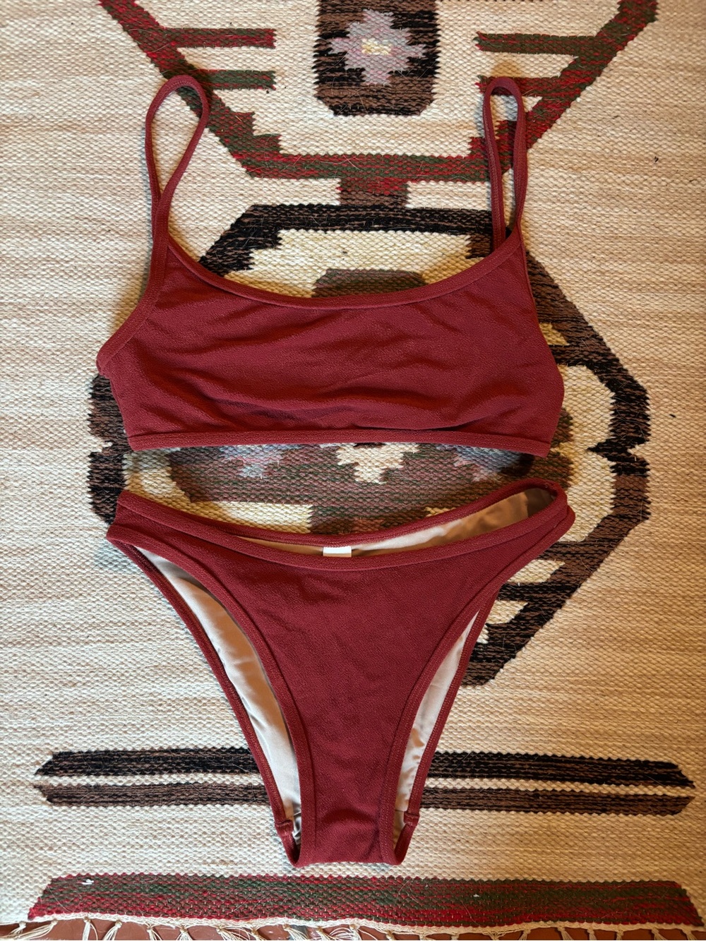 Gnash bikini size 4 burgundy free people bikini set